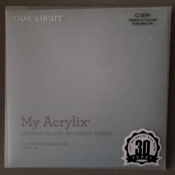 Close to My Heart Acrylic Stamp Set C1574 Believe in Yourself: Everyday Life - Picture 2 of 3